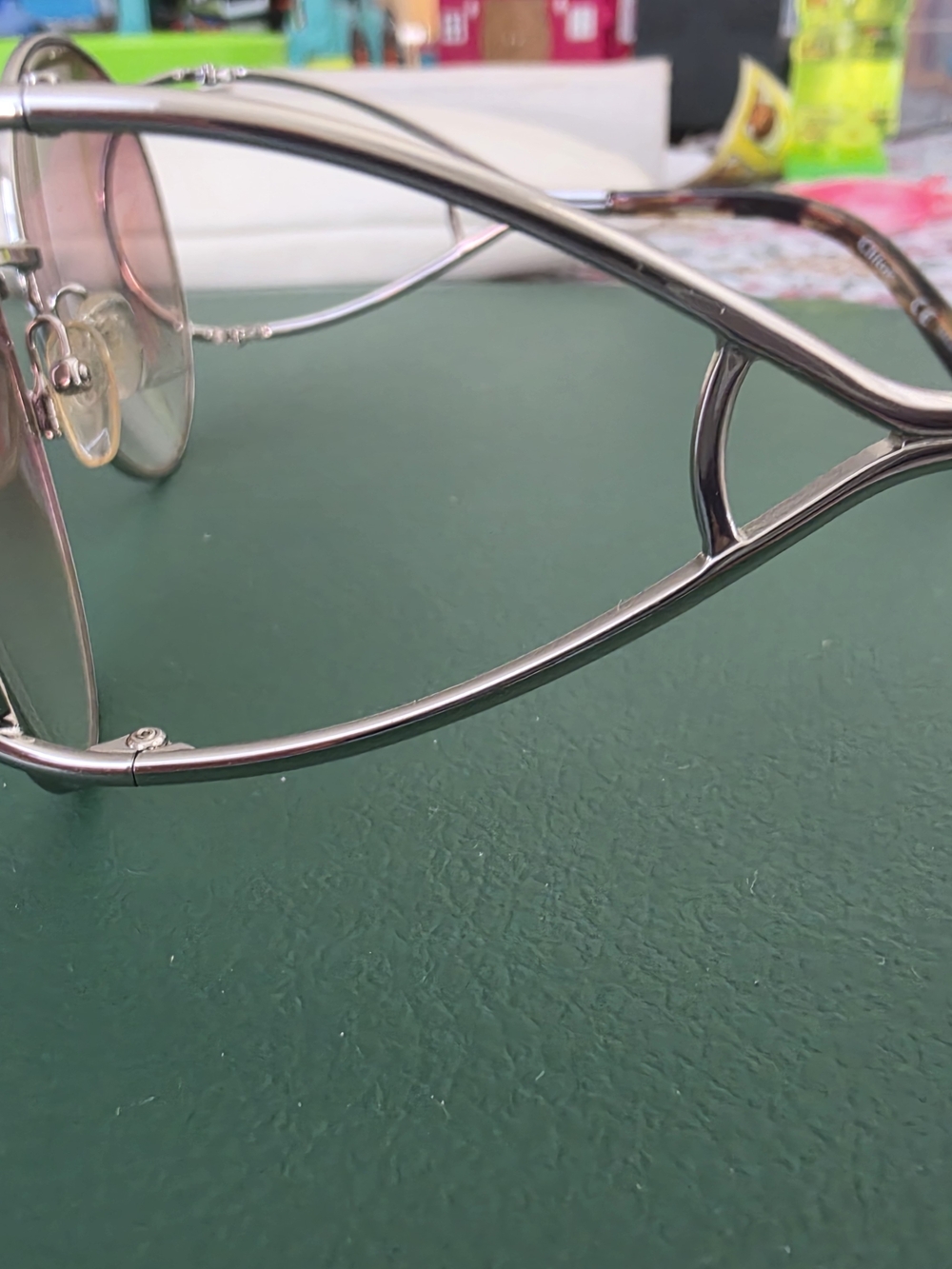 Chloé Round Sunglasses with Brown Gradient Lenses - Picture 4 of 6